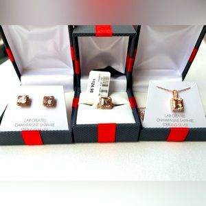 14k Rose Gold Champagne Sapphire Gift Set